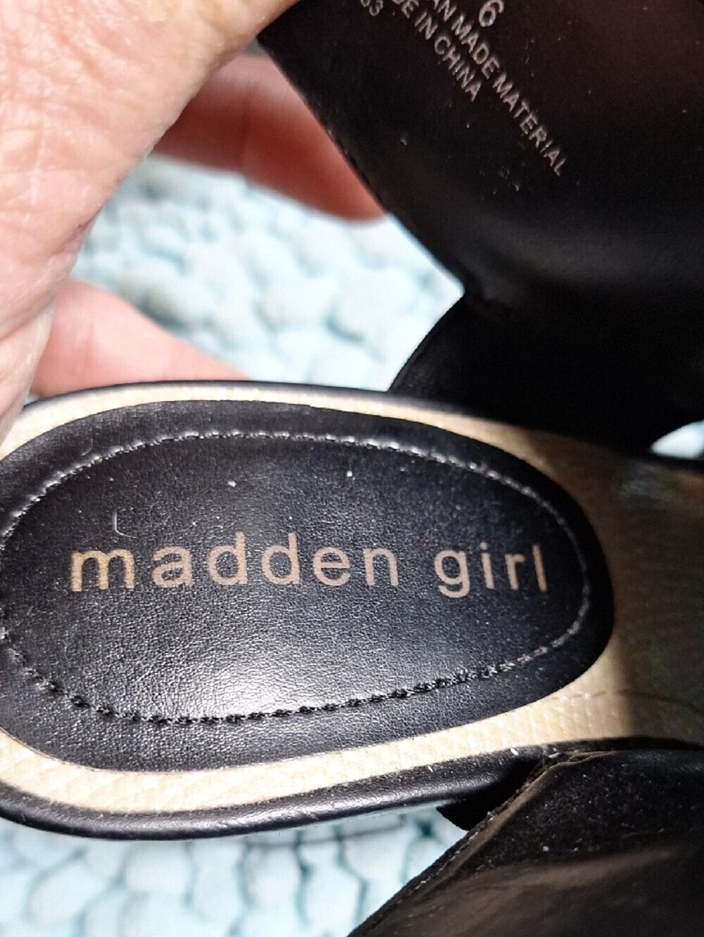 Madden Girl Black Open-Toe Mule Booties - Picture 4 of 6